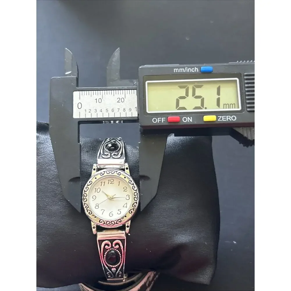 Silver Tone White Dial Women’s Stretch Band Quartz Watch